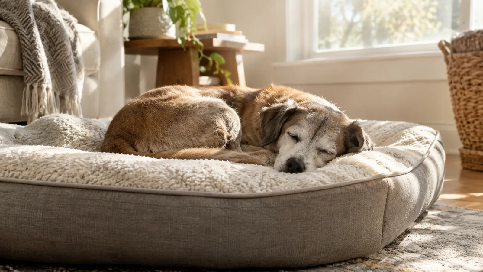 Our Old Dog Finally Stopped Sleeping on the Kitchen Floor